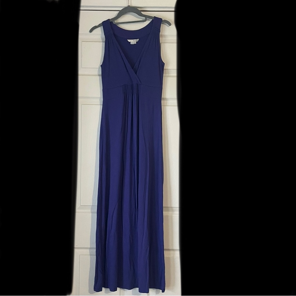 Boden 6P royal blue sleeveless jersey maxi dress